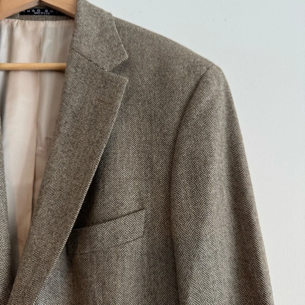 Hugo Boss for Saks Fifth Avenue Bertolucci cashmere wool sports coat blazer 44R